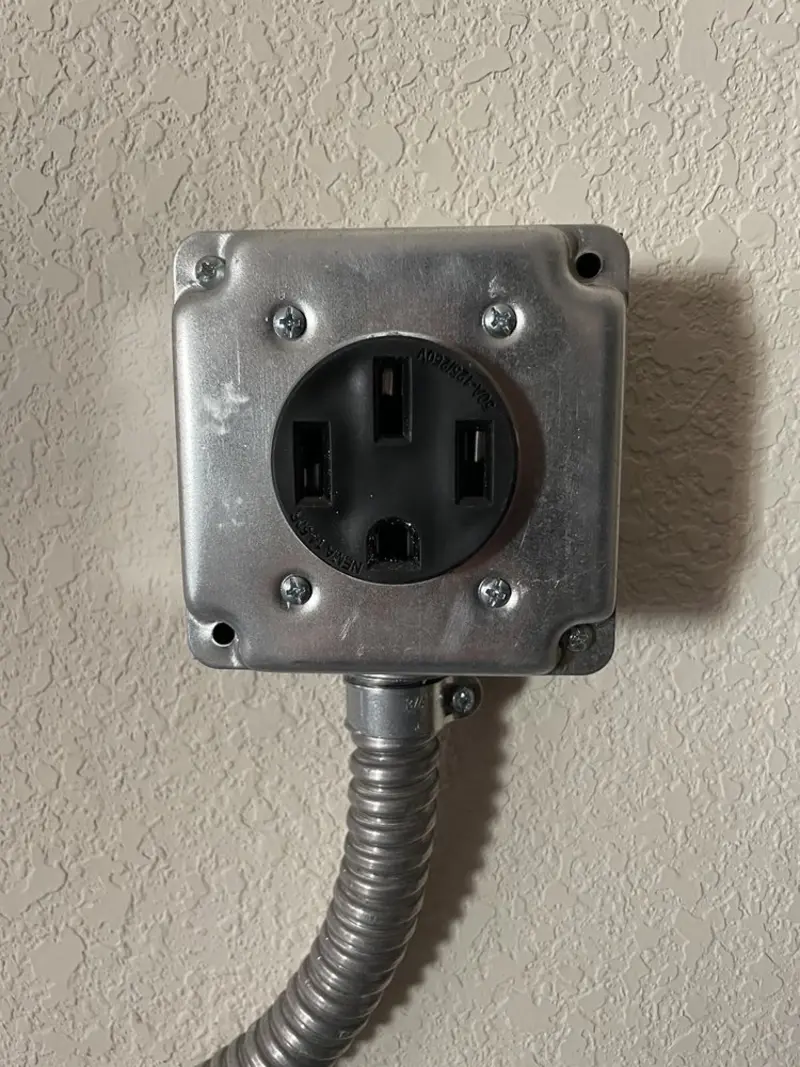 NEMA 14-50 outlet installed for Electrical Panel Upgrade in Kearny